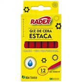 Giz de Cera Estaca Vermelho 12 UN Radax