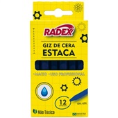 Giz de Cera Estaca Azul 12 UN Radax