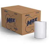 Papel Toalha Bobina Folha Simples 200m CX 6 RL Max Pure
