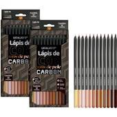 Lápis de Cor Carbon 12 Cores Redondo Tons de Pele 4676 1 UN Leo & Leo
