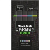 Pincel Marca Texto Carbon Neon 5 Cores Sortidas 94111 1 UN Leo & Leo