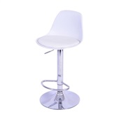Banqueta Joly Base Cromada Branca OR-6610 1 UN Or Design