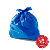 Saco de Lixo Regular 100L Azul 75x95cm PT 100 UN Poliplast