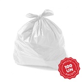 Saco de Lixo Regular 100L Branco 75x95cm PT 100 UN Poliplast