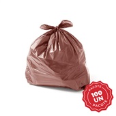 Saco de Lixo Regular 100L Marrom 75x95cm PT 100 UN Poliplast