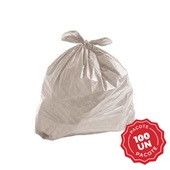 Saco de Lixo Reforçado 100L Transparente 75x95cm PT 100 UN Poliplast