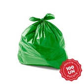 Saco de Lixo 20L Verde 39x58cm PT 100 UN Poliplast