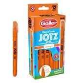 Pincel Marca Texto Laranja Caixa com 12 UN Goller