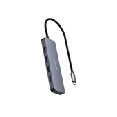 Hub USB 3.0 4 Portas HU-C330GY Cinza 1 UN C3Tech
