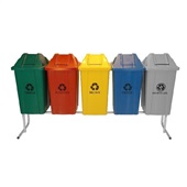 Conjunto de Lixeiras para Coleta Seletiva 60L C/5 UN JSN