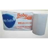 Papel Toalha Bobina Branca 20cm PT 6 UN Baby