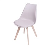 Cadeira PP Joly Almofadada PU Base Madeira OR-1108 Fendi 1 UN Or Desig