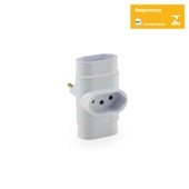 Adaptador de Tomada Tripolar com 3 Saídas Branco 1 UN Force Line