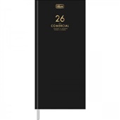 Agenda Comercial Costurada 2026 Preta 12,3 x 27,5cm 208 FL 1 UN Tilibr