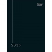 Agenda 2026 Costurada Pepper Preta 12,3x16,6cm 160 FL 1 UN Tilibra