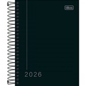 Agenda 2026 Espiral Pepper Preta 11,7x16,4cm 160 FL 1 UN Tilibra