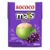 Água de Coco Mais Uva 200ml 1 UN Sococo