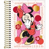 Agenda Espiral 2026 Tilibra Minnie Capas Sortidas 11,7 x 16,4cm 176 FL