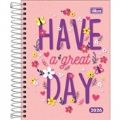 Agenda 2026 Tilibra Espiral Pepper Feminina Capas Sortidas 11,7 x 16,4