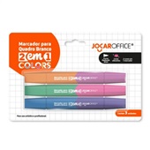 Pincel Marcador para Quadro Branco 6 Cores 2 em 1 10165 3 UN Jocar