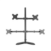 Suporte para 4 Monitores Base Ajustável de 10