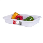 Bandeja Retangular Multiuso Plásticos MB Branca 6 Litros 1 UN