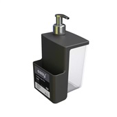Porta Detergente com Pump 500ml Cromado 1 UN Plásticos MB