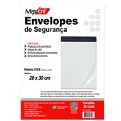 Envelope Plástico de Segurança 20x30cm Branco PT 20 UN Maxcril