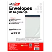 Envelope Plástico de Segurança 32x40cm Branco PT 20 UN Maxcril