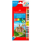 EcoLápis de Cor 10 Cores +2 EcoLápis Bicolor 12 UN Faber Castell