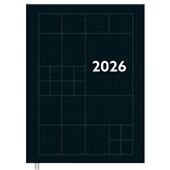 Agenda 2026 Costurada Compacta Preta Capa Dura 14,5 x 20,5cm 176 FL 1