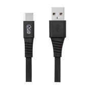 Cabo USB-C Flexível Flat 1,2m Preto 1 UN i2GO