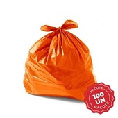 Saco de Lixo Plastjoia Laranja 40L PCT C/100 UN