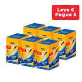 Leve 6 Pague 5 - Caneta Esferográfica Cristal 1.0mm Azul Caixa 50 UN B