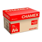 Papel Chamex A4 Sulfite Reciclado Eco 210x297mm 75g CX 5000 FL