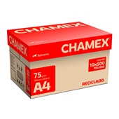 Papel Chamex A4 Sulfite Reciclado Eco 210x297mm 75g CX 5000 FL