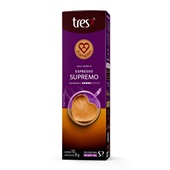 Cápsula de Café Espresso Supremo Tres 8g CX 10 UN 3 Corações