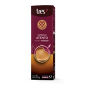Cápsula de Café Espresso Atento Tres 8g CX 10 UN 3 Corações