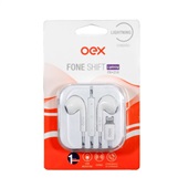 Fone de Ouvido Shift Lightning 1,2m FN214 Branco 1 UN OEX