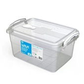 Pote Organizador Retangular Wave com Trava 1,8L Transparente 1 UN Plás