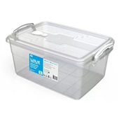 Pote Organizador Retangular Wave com Trava 3L Transparente 1 UN Plásti