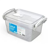 Pote Organizador Retangular Wave com Trava 920ml Transparente 1 UN Plá