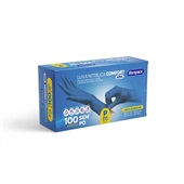 Luva Nitrílica Confort sem Pó Azul P CX 100 UN Bompack