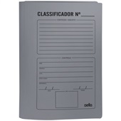 Pasta Classificadora Ofício com Impressão e Grampo Plástico 0202G Cinza 1 UN Dello