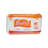 Papel Toalha Interfolha 2 Dobras Baby 20x21cm PT 1000 FL