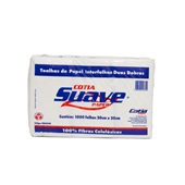 Papel Toalha Folha simples 2 Dobras 20x20cm PT cm 1000 FL Suave Paper