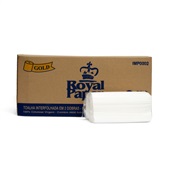 Papel Toalha Folha Simples 2 Dobras Royal Paper 22x20cm CX 4800 FL