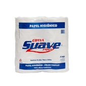 Papel Higiênico 300m Folha Simples com PT 8 RL Suave Paper