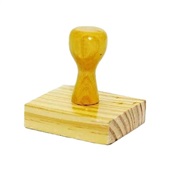 Carimbo de Madeira Sinalize 6,5 x 1,5cm Devolução Parcial Recusa Obs 1