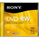 DVD-RW Slim 4.7GB 120 Minutos de Gravação 1 UN Sony